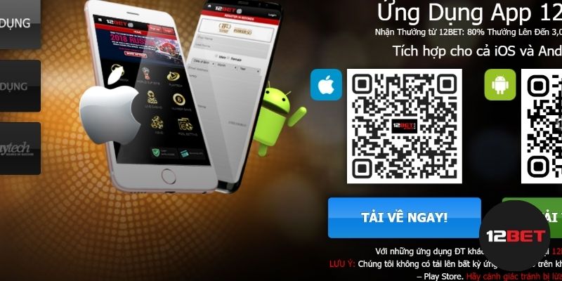 App 12BET tiện lợi và dễ sử dụng